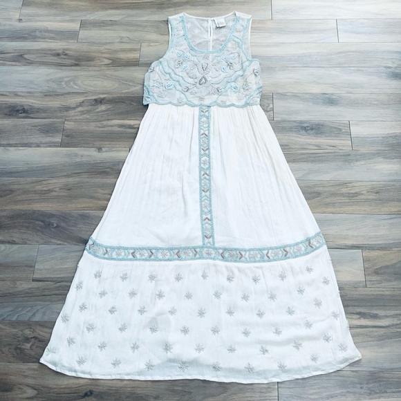 Sundance Beaded Beatrice Midi Bohemian Dress - Picture 2 of 5